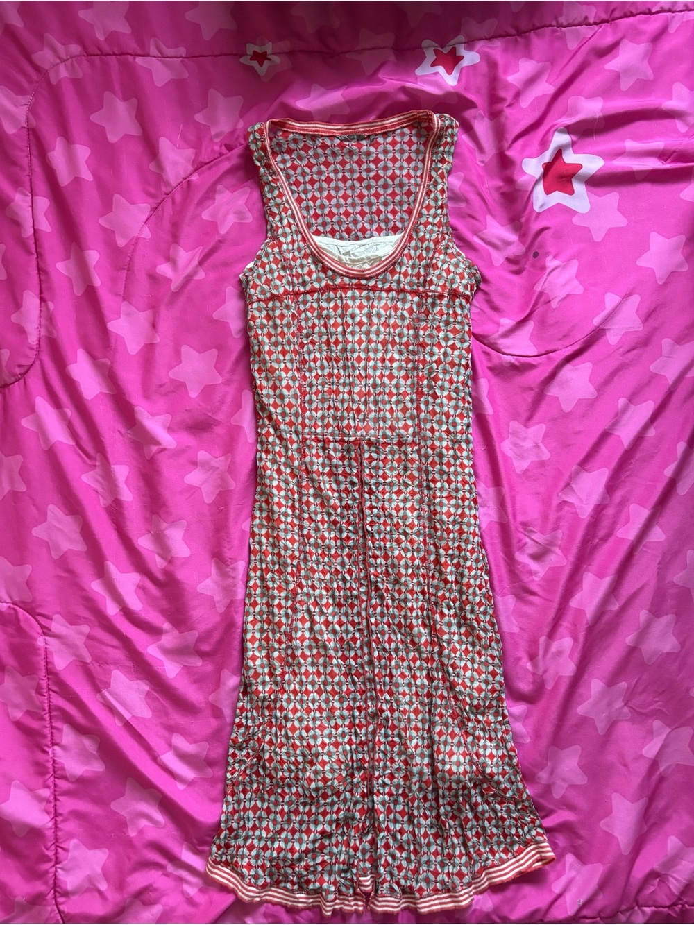 Sandwich_ Sleeveless Pink Geometric Maxi Dress Size XS